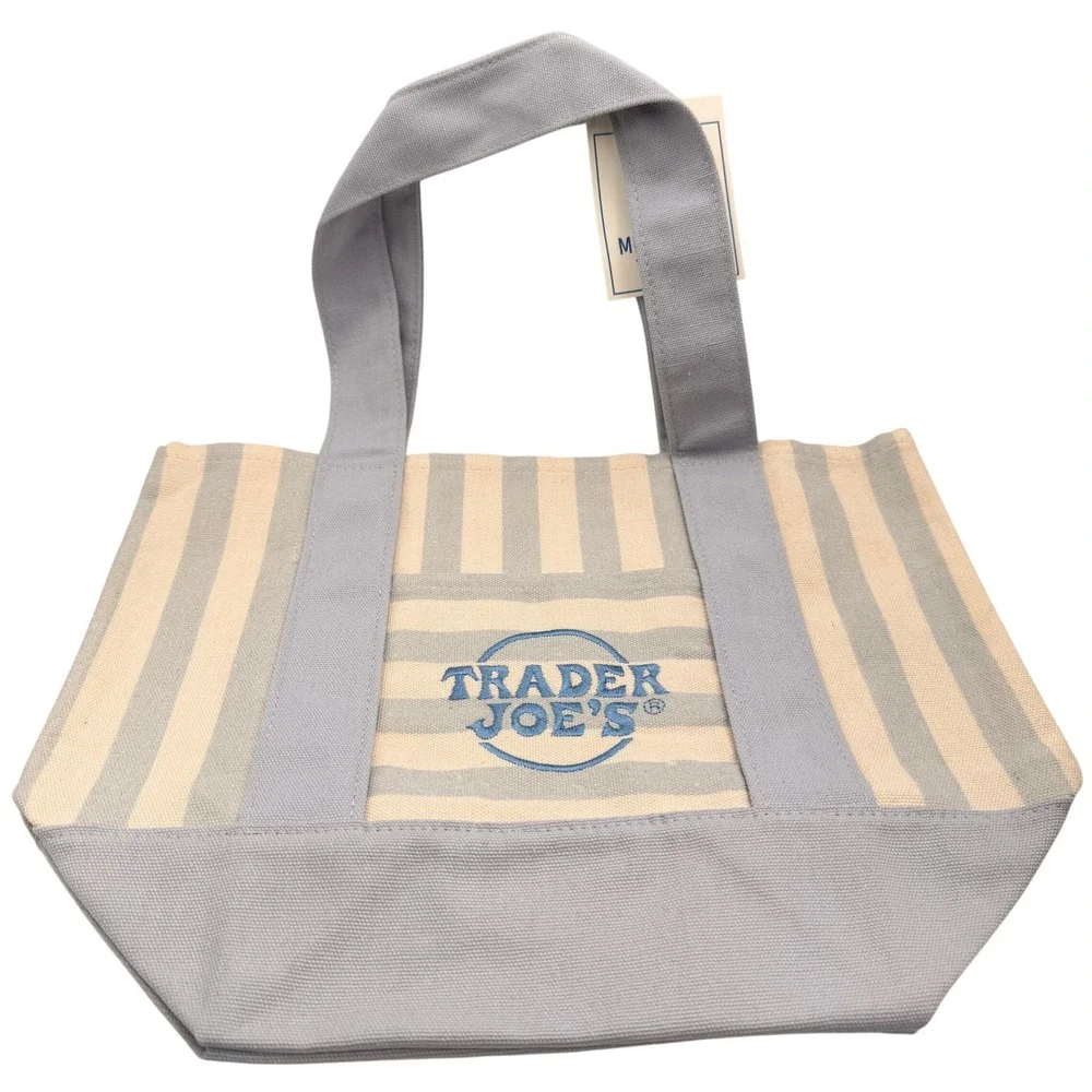 Trader Joes Mini Canvas Tote Bags 6 OS Multi Color Viral Limited Ed Bundle - Picture 2 of 12